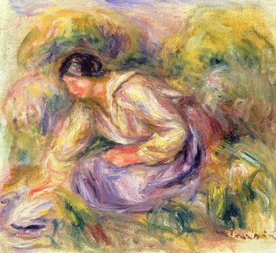 Mosónő kékben, 1917 alkotó: Pierre Auguste Renoir